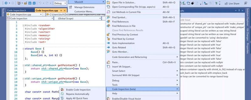 Clang Tidy Integration für Visual Assist 2023 2