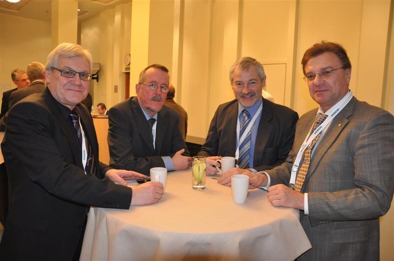from left to right: Ronald Emig, Sales Manager, Western Europe + Africa at Hima Benelux B.V. and Dieter Keller, Head of Project Management & Engineering at HIMA Paul Hildebrandt GmbH + Co KG and Marc Stuer, Business Manager at Hima Benelux B.V.and Rolf Marten, Country Manager at Yokogawa Deutschland GmbH (Picture: M.Henig/PROCESS)