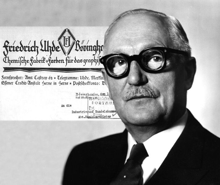 Friedrich Uhde (1880-1966) gründete das Unternehmen, das als Uhde weltweit bekannt wurde im Chemieanlagenbau. (Thyssenkrupp)