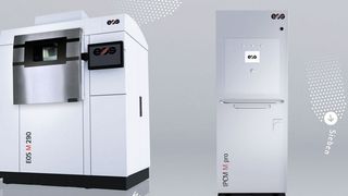 IPCM M pro von EOS vereinfacht das Sieben von Restmetallpulver bei M-290-Druckern. (EOS)