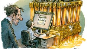 Teurer Kaffeewärmer statt Produktivitätswunder: Wenn knappe Chip-Ressourcen und explodierende Hardware-Preise auf profane Büroanwendungen treffen, schaffen lokale KI-Boliden vor allem eines: kostspielige Überkapazitäten am Schreibtisch. (Bild: Midjourney / KI-generiert)