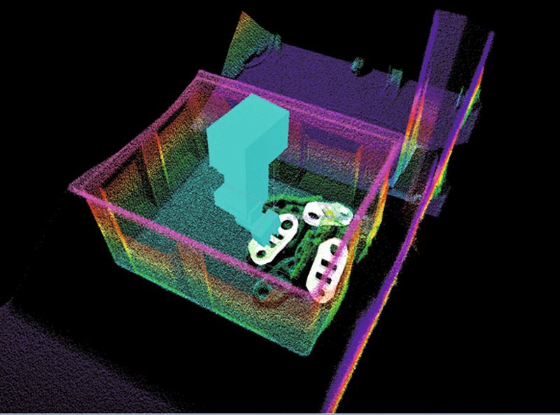 Bild 3: Eine speziell entwickelte Software segmentiert, identifiziert und selektiert die Informationen über die Werkstücke sowie die technischen Randbedingungen. (Bild: Liebherr)