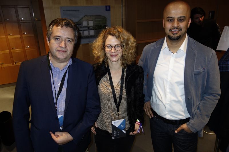 Barbara Meister, Seagate, mit Alexander Rabinowitsch und Wikas Narander, S&K. (Bild: IT-BUSINESS)