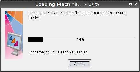 Der Igel One beim Aufbau einer Verbindung zu einem virtuellen Desktop über Power-Term Web-Connect (Archiv: Vogel Business Media)
