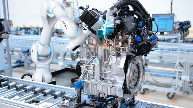 Automatisierung mit künstlicher Intelligenz: Maira ist der erste kommerziell erhältliche kognitive Roboter der Welt. Er nimmt wahr, lernt, passt sich an wie ein Mensch – mit Machine Vision, räumlicher Audioverarbeitung und selbstoptimierenden Arbeitsabläufen.  (Bild: Neura)