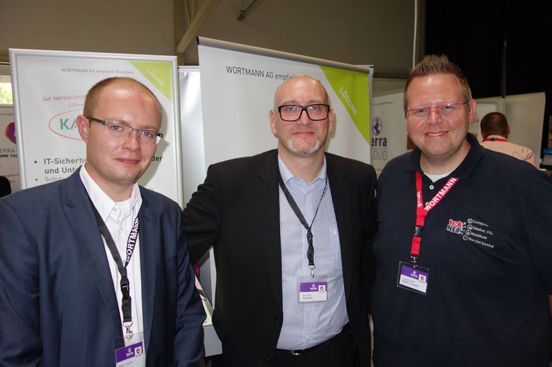 Security geht vor bei (v. l.) Stefan Krämer und Axel Witt, Kaspersky, und Frank Göthel,tek net (Bild: IT-BUSINESS)