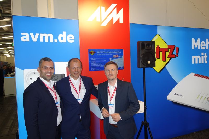 Ob die AVM Jungs genug Beat haben, wissen nur (v. l.) Florian Candas, René Graf-Zucht und Eugen Munzinger. (Bild: IT-BUSINESS)