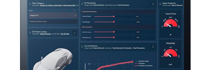 Die Monolith-Plattform nutzt vorhandene Daten aus der Produktentwicklung und physikalischen Tests und kombiniert sie dank mit maschinellem Lernen zu selbstlernenden Modellen, die früh im Entwicklungs- und Konstruktionsprozess Aussagen über das Verhalten möglich machen. Die Monolith-Plattform nutzt vorhandene Daten aus der Produktentwicklung und physikalischen Tests und kombiniert sie dank mit maschinellem Lernen zu selbstlernenden Modellen, die früh im Entwicklungs- und Konstruktionsprozess Aussagen über das Verhalten möglich machen.
