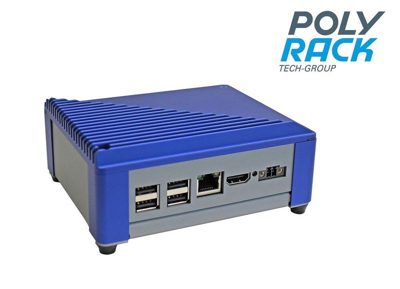 Polyrack zeigt auf der SPS das Aluminium-Tischgehäuse, das sich für kleine Formfaktoren wie Embedded NUC (eNUC), Pico-ITX (pITX, 2,5“), Smarc, Q-Seven und SBCs wie dem Raspberry Pi eignet. Es verfügt über ein austauschbares I/O-Shield und einen massiven Aluminiumdeckel zur Wärmeabfuhr. Dieser lässt sich durch einen Kühlkörper ersetzen, perforierte Seitenwände und Ventilatoren steigern die Kühlleistung bei Bedarf nochmals. SPS 2019: Halle 3C, Stand 531 (Polyrack)