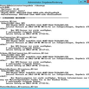 Abbildung 1: Mit Befehlszeilentools wie repadmin decken Sie schnell Replikationsprobleme in Active Directory auf