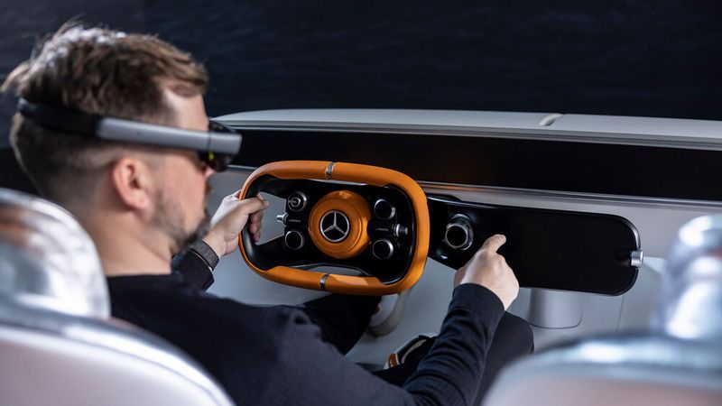 Mit einer 3D-Brille lässt sich das Innenraumerlebnis im One-Eleven deutlich verändern. (Bild: Mercedes-Benz)