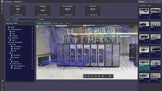Der «Digital Twin Composer» von Siemens erstellt industrielle Metaverse-Umgebungen in grossem Massstab und ermöglicht es Unternehmen, industrielle KI, Simulationen und physikalische Echtzeitdaten zu nutzen, um Entscheidungen virtuell, schnell und in jeder Grösse zu treffen. (Bild: Siemens)