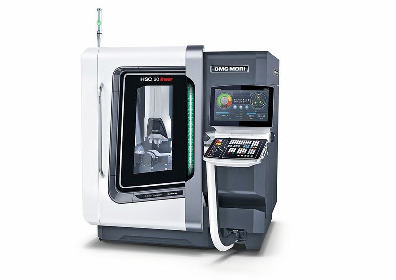Mit Spindeldrehzahlen von bis zu 60 000 U/min erzielt die HSC 20 linear beste Oberflächengüten und reduziert den Nachbearbeitungsaufwand auf ein Minimum. (DMG Mori)