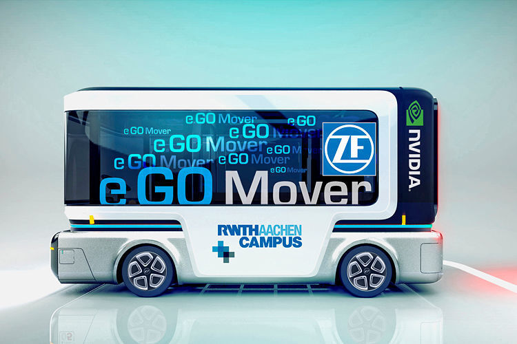 In den „e.GO Mover“ bringt ZF das Antriebssystem ein sowie seine ADAS-, Fahrwerks-, Sensor-Fusion-Technologien sowie seine Steuerbox „ZF ProAI“. (ZF)