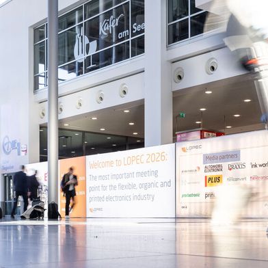Ende Februar 2026 kamen wieder alle wichtigen Branchenvertreter für gedruckte Elektronik auf der Lopec zusammen. (Bild: Messe München)