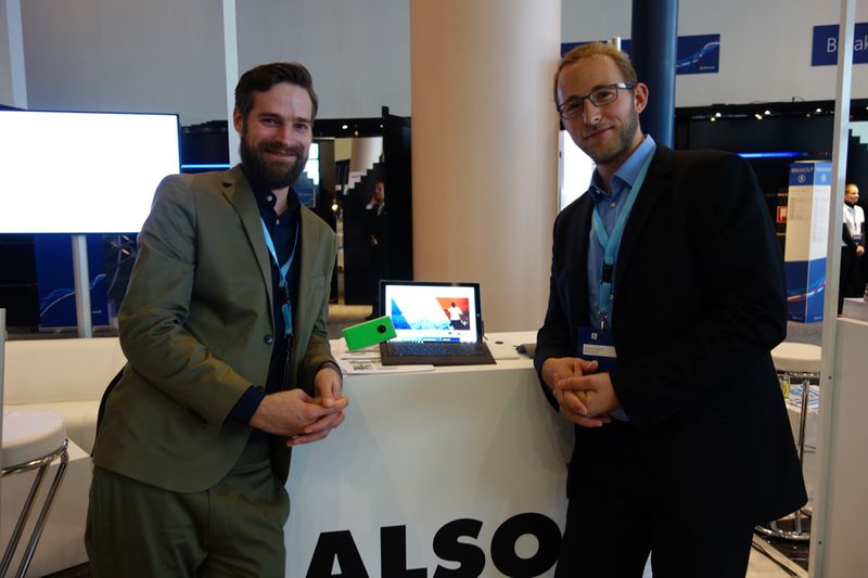 Bestens vorbereitet waren York Karsten und Andreas Heitrich von ALSO (v. l.)  (Bild: IT-BUSINESS)