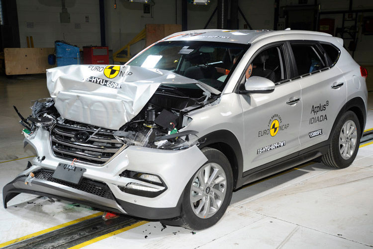 Der Hyundai Tucson holte beim Euro-NCAP-Crashtest die Höchstwertung von fünf Sternen. (Foto: Euro NCAP)