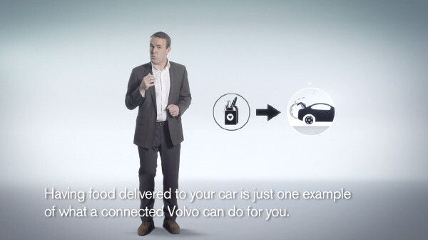 Die Lieferung von Lebensmitteln oder anderen Waren direkt ins Auto ist nur ein Beispiel, was mit einem connected Volvo alles möglich ist ... (Volvo)