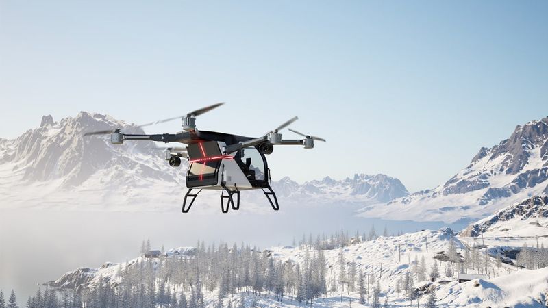 Der „Land Aircraft Carrier“ von Xpeng Aeroht besteht aus einem E-Auto und einer  Passagierdrohne .(Bild:  Xpeng Aeroht)