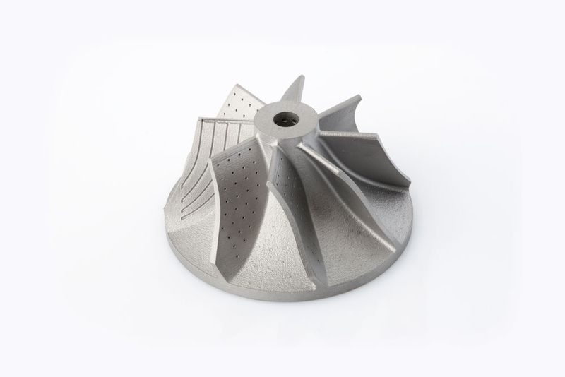 Impeller mit Kanälen zur Grenzschichtbeeinflussung. (Bild: SLM Solutions)