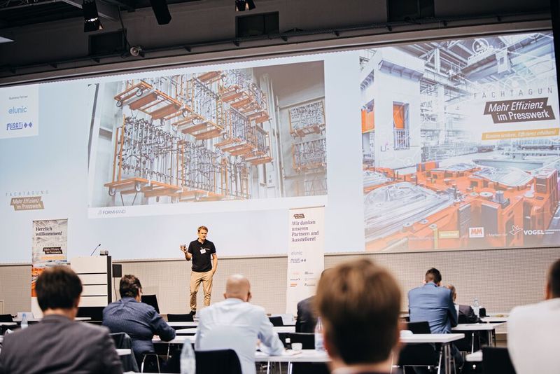 Impressionen der Fachtagung „Mehr Effizienz im Presswerk“ am 15. September 2021 in Würzburg. (Bild: VCG)