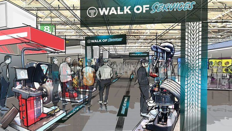 Animation des neuen Formats: Die nächste The Tire Cologne findet vom 9. bis 11. Juni 2026 in Köln statt.(Bild:   Koelnmesse)