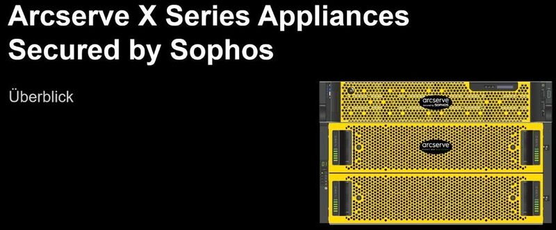 Eine UDP-X-Series-Appliance von Arcserve in einem Server-Rack bietet zahlreiche Funktionen. (Arcserve)