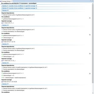 Abb. 2 – Der Coverage Advisor liefert eine Sammlung von Lösungen für die vom Benutzer ausgewählten Codezeilen; die vorgeschlagenen Werte sind die Basis zur Erstellung von neuen Unit-Testfällen (Bild:  Parasoft)