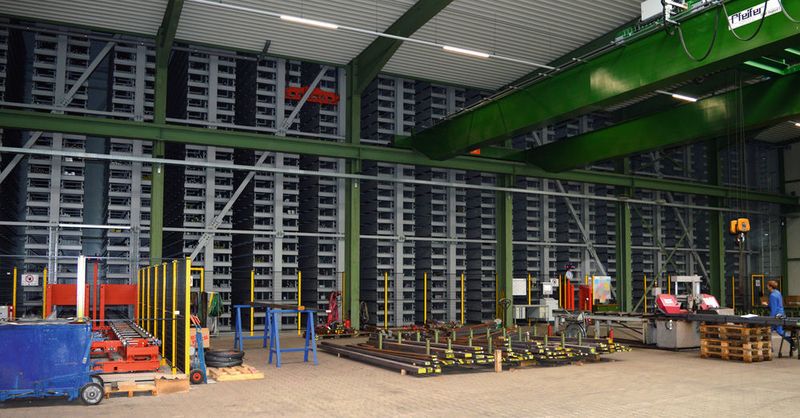 Das Remmert-Brückenlager bei Topp Stahl hat die Abmessungen 43 m x 8,8 m x 13 m (L x B x H). (Bild: Remmert)