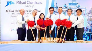 Mitsui Chemicals held a groundbreaking ceremony for a new plant to produce the high-performance elastomer Tafmer.  (Source;Mitsui Chemicals)