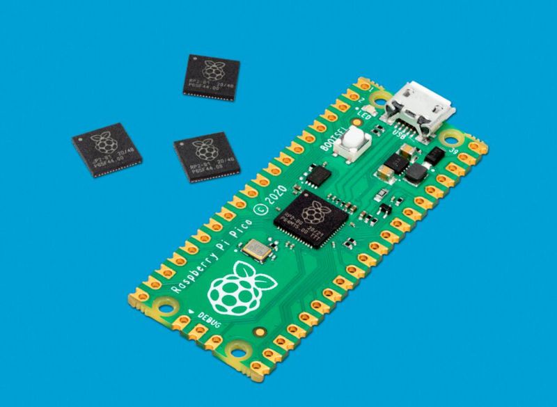 Raspberry Pi Pico: Das erste Mikrocontrollerboard von Raspberry Pi, erschienen Anfang 2021. (Bild: RaspberryPi.org)