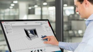 Mit dem Engineeringtool werden Projekte via Drag-and-Drop in einer 3D-Bühne konstruiert. Dabei kommen zahlreiche zeitsparende und intelligente Funktionen zum Einsatz  (Bild: item)