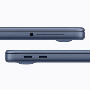 Macbook Neo verfügt über zwei USB-C-Anschlüsse und einen Kopfhöreranschluss.(Bild:  Apple)