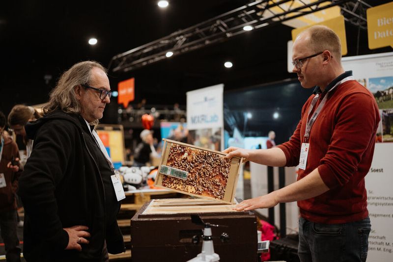Bienenbeute / Bienenstöcke: Auf dem Messegelände zeigte der weitreichende Einsatz von Sensorik, wie Biodiversität erfasst und Starkregen zu prognostiziert werden kann.  (Bild: © Stadt Mönchengladbach)