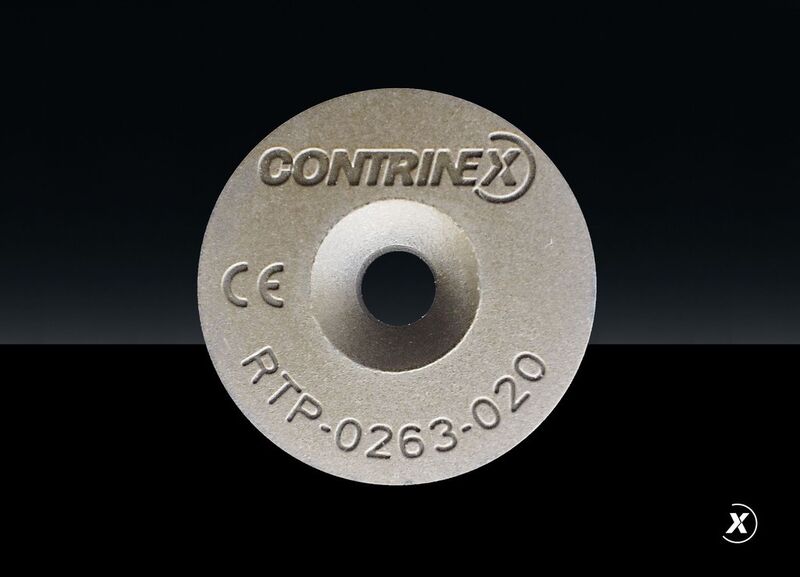 Der Hochfrequenz-RFID-Transponder RTP-0263-020 ist temperaturbeständig bis 180 °C. (Contrinex)