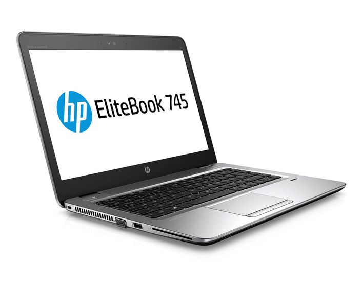 Das nächstgrößere Modell der 705-G3-Baureihe ist das EliteBook 745 mit 14-Zoll-Panel. In dem AMD-Prozessor ist eine Radeon-R7-GPU integriert. Optional ist das Notebook auch mit einem Non-Touch-QHD-Display erhältlich. (Bild: HP)