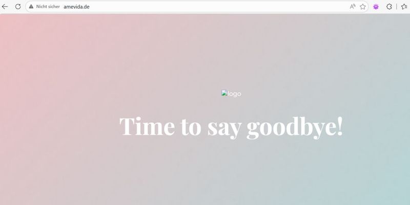 Screenshot der Webseite amevida.de vom 13. April 2026. Ob die Unerreichbarkeit mit dem Cyberangriff zusammenhängt, ist nicht eindeutig klar. (Bild: Vogel IT-Medien GmbH)