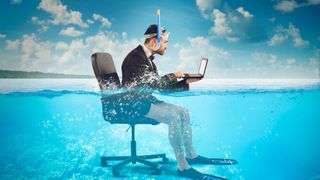 Telefonate oder E-Mails im Urlaub beantworten, steht dem Erholungszweck des Urlaubs entgegen.
 (Bild: alphaspirit - stock.adobe.com)