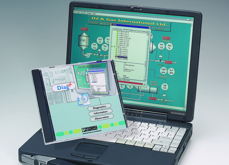 Spezielle Software-Werkzeuge mit Condition-Monitoring-Funktionen  wie das Diagnose-Werkzeug Diag+ von Phoenix Contact  lassen sich in Standard-Visualisierungen integrieren. (Archiv: Vogel Business Media)