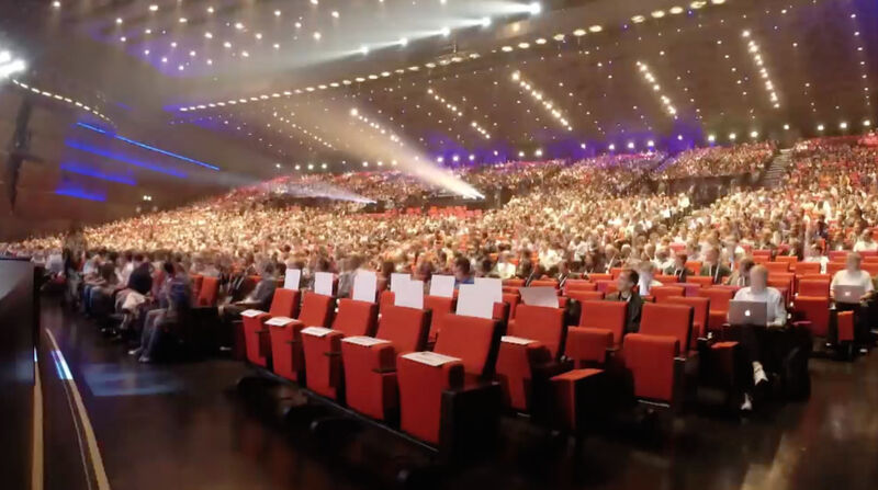 Das Auditorium beim OpenStack Summit in Paris war bei der Keynote gut besucht. 4500 Teilnehmer hatten sich insgesamt registriert. (Nexenta)