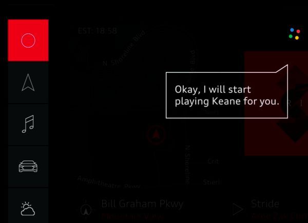 Integriertes Android-Betriebssystem im Audi Q8 sport concept: Interaktion mit dem System (Bild: AUDI AG)