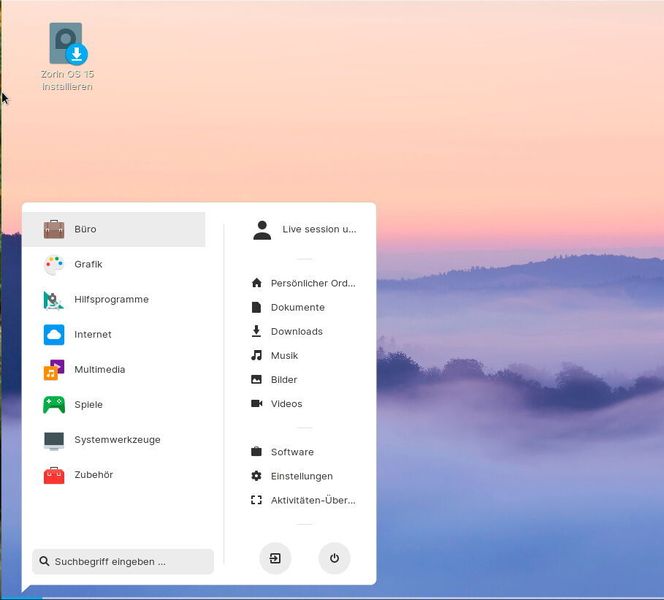 Die Bedienung von Zorin OS entspricht der von Windows 10. Es gibt auch ein Startmenü und eine Taskleiste. (Joos / Zorin Group)