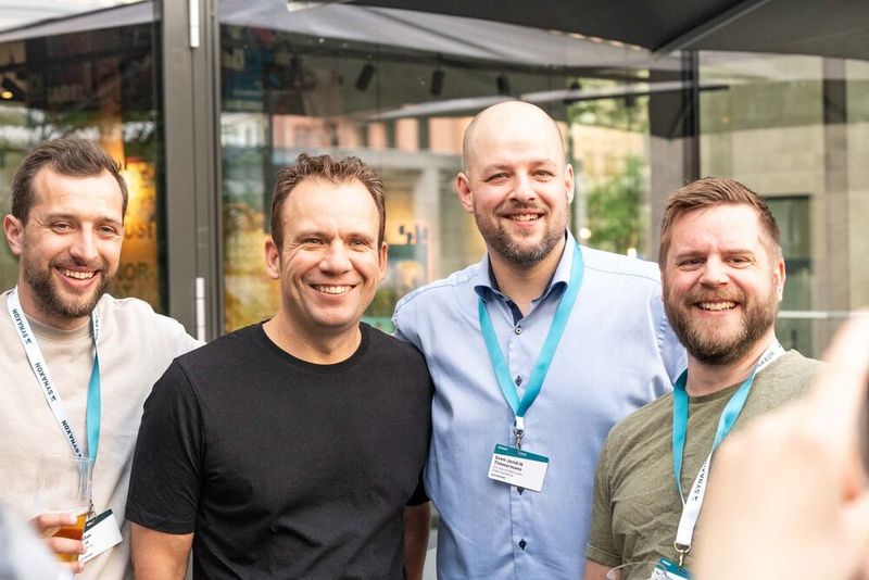 Jonathan Seifert (Synaxon), Christian Goebel (Q-Data Service), Sven-Jendrik Timmermann (SJT SOLUTIONS ) und Benjamin Tasche (BetaITS ) (v.l.) (Bild: Synaxon)
