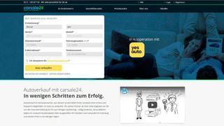 Für die Ankauffunktion kooperiert Yes Auto mit Carsale 24. (Bild: Screenshot www.carsale24.com/de-de/yesauto)