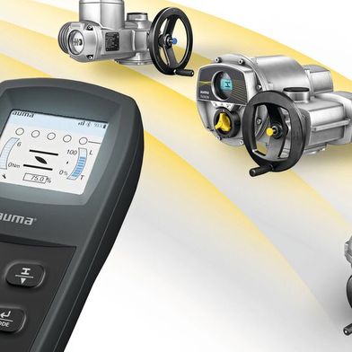 Mit der neuen Fernsteuerung RSTX 100 von Auma lassen sich Stellantriebe schnell und einfach vor Ort bedienen. (Bild: Auma)