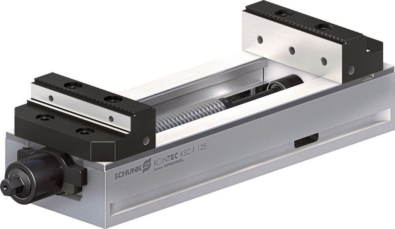 Beim preisattraktiven Einfachspanner Kontec KSC-F genügt eine 160°-Drehung mit dem Drehmomentschlüssel, um die Werkstücke präzise zu spannen.  (Schunk)