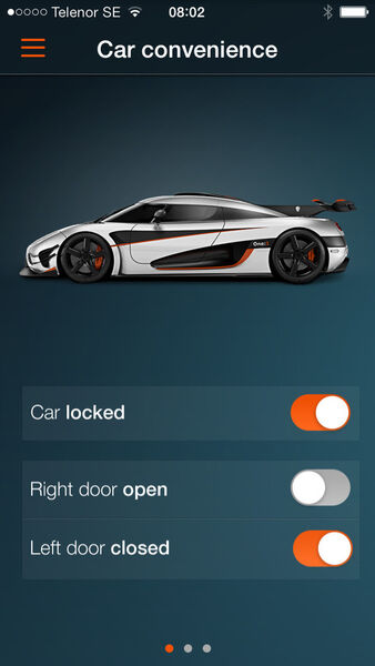 Car Convenience: die App von Telenor Connexion ermöglicht auch Remote Access-Funktionen wie das Absperren des One:1. (Bild: Telenor Connexion)