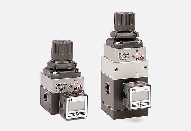 Die Präzisionsdruckregler der Serie PR2 ermöglicht einen maximalen Durchfluss von 2500 Nl/min. (Camozzi)