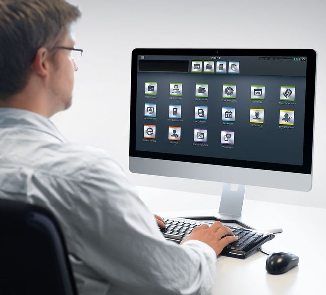 Die PC-Version von CELOS bietet dem Anwender ganzheitliche Möglichkeiten zur optimalen Planung und Kontrolle von Fertigungsprozessen und Arbeitsabläufen. (Bild: DMG Mori)