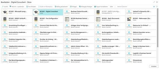(Zahlreiche Module des Cosmo Digital Consultant stehen im Store zur Verfügung. (Bild: Cosmo Consult))